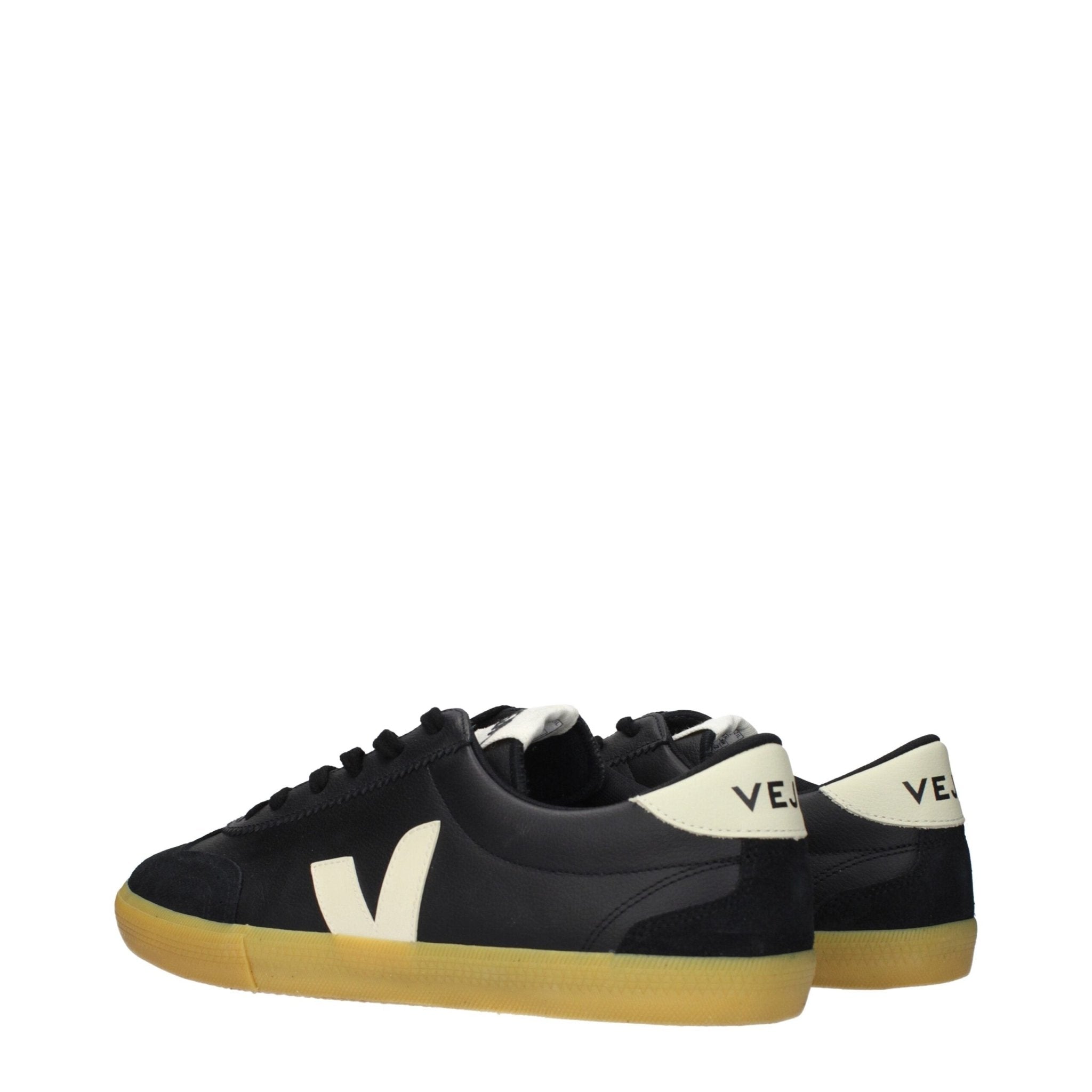 Black Leather Low Top Sneakers - TIZZIL