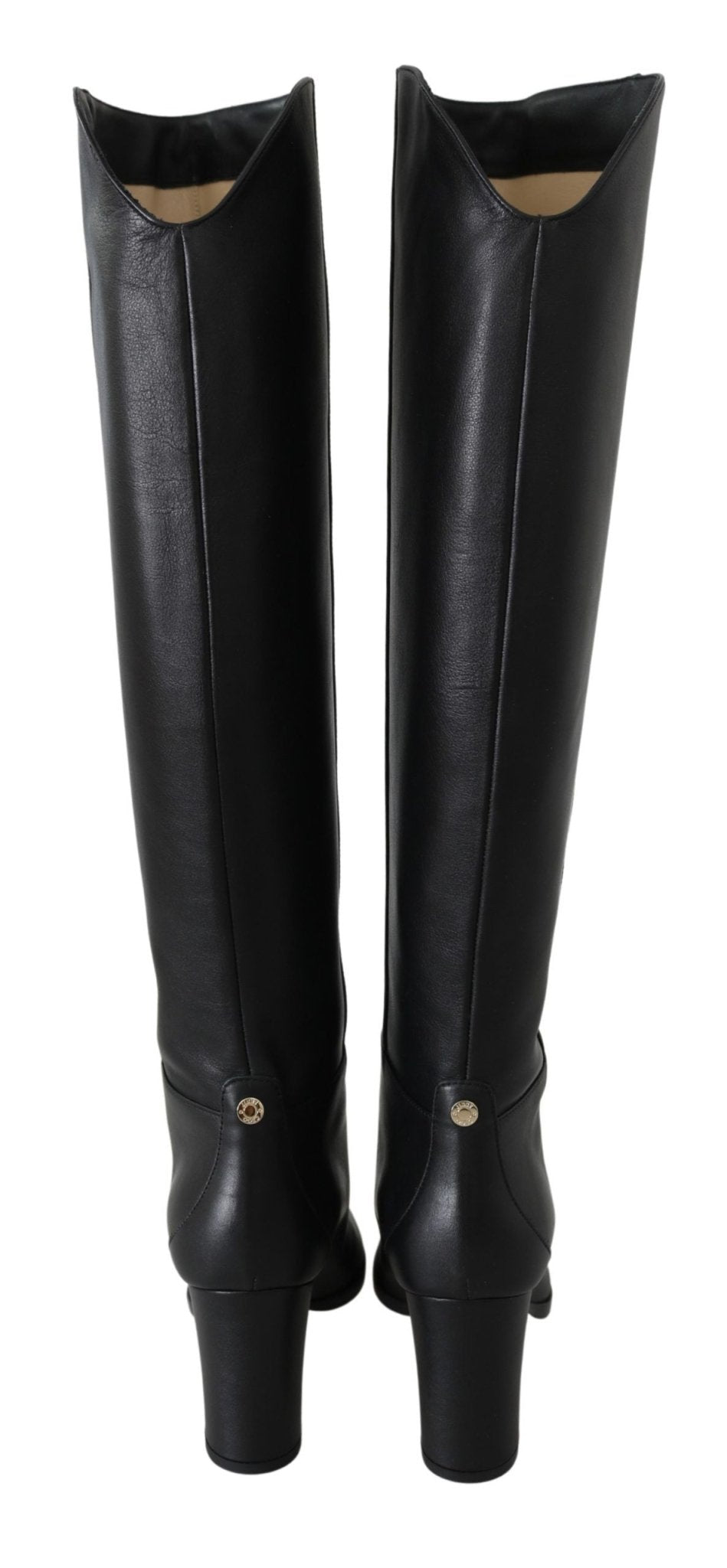 Black Leather Madalie 80 Boots Shoes - TIZZIL
