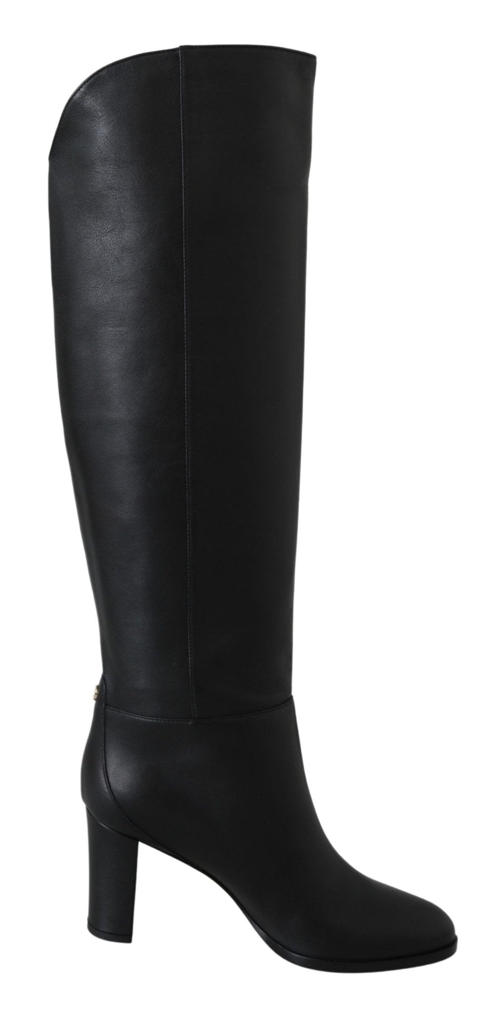Black Leather Madalie 80 Boots Shoes - TIZZIL