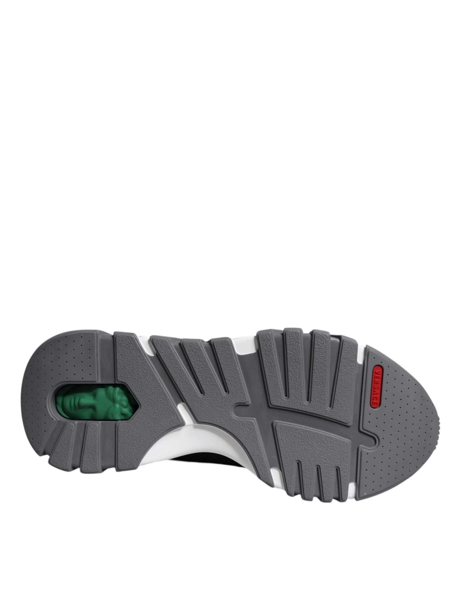 Black Leather Neoprene Chunky Low Top Sneakers Squalo Shoes - TIZZIL