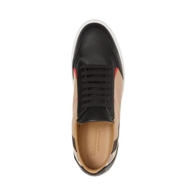 Black Leather New Salmond Sneakers - TIZZIL