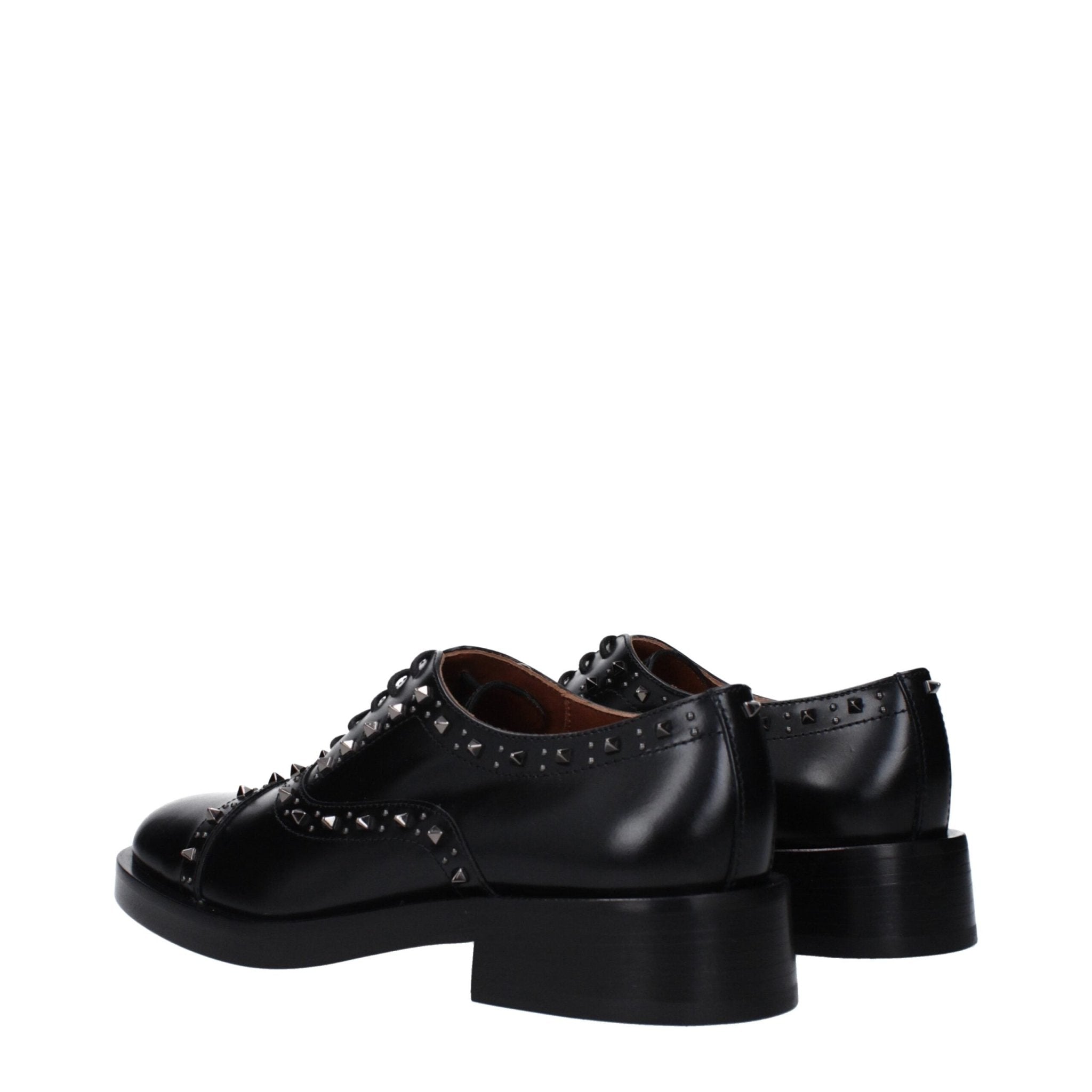Black Leather Oxfords And Derbies - TIZZIL