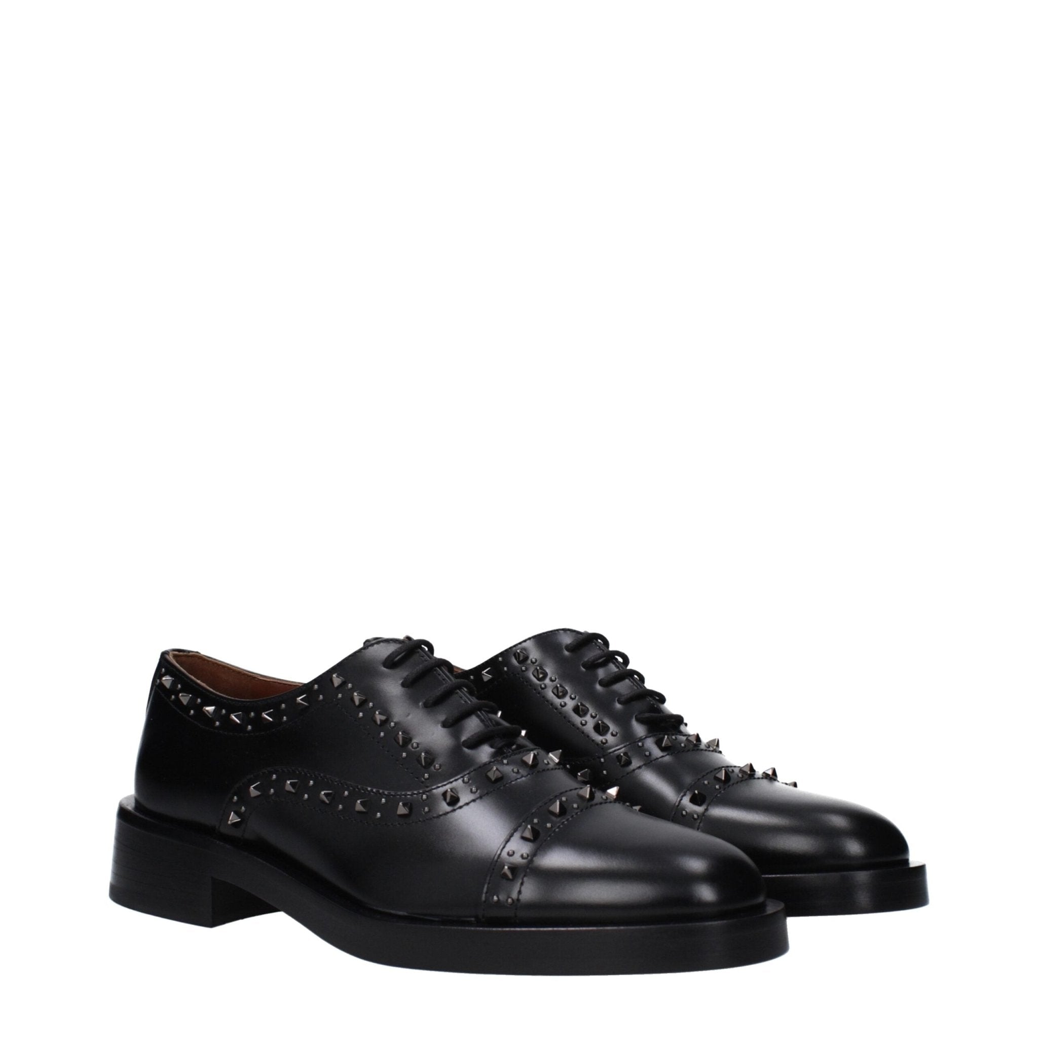 Black Leather Oxfords And Derbies - TIZZIL