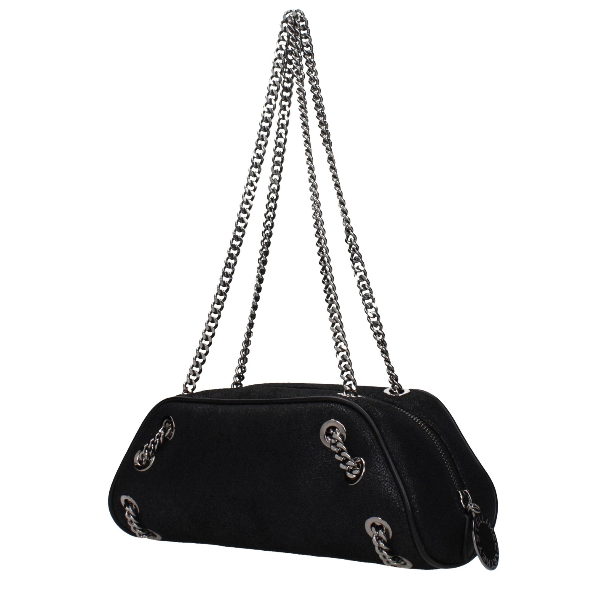 Black Leather Shoulder Bag - TIZZIL
