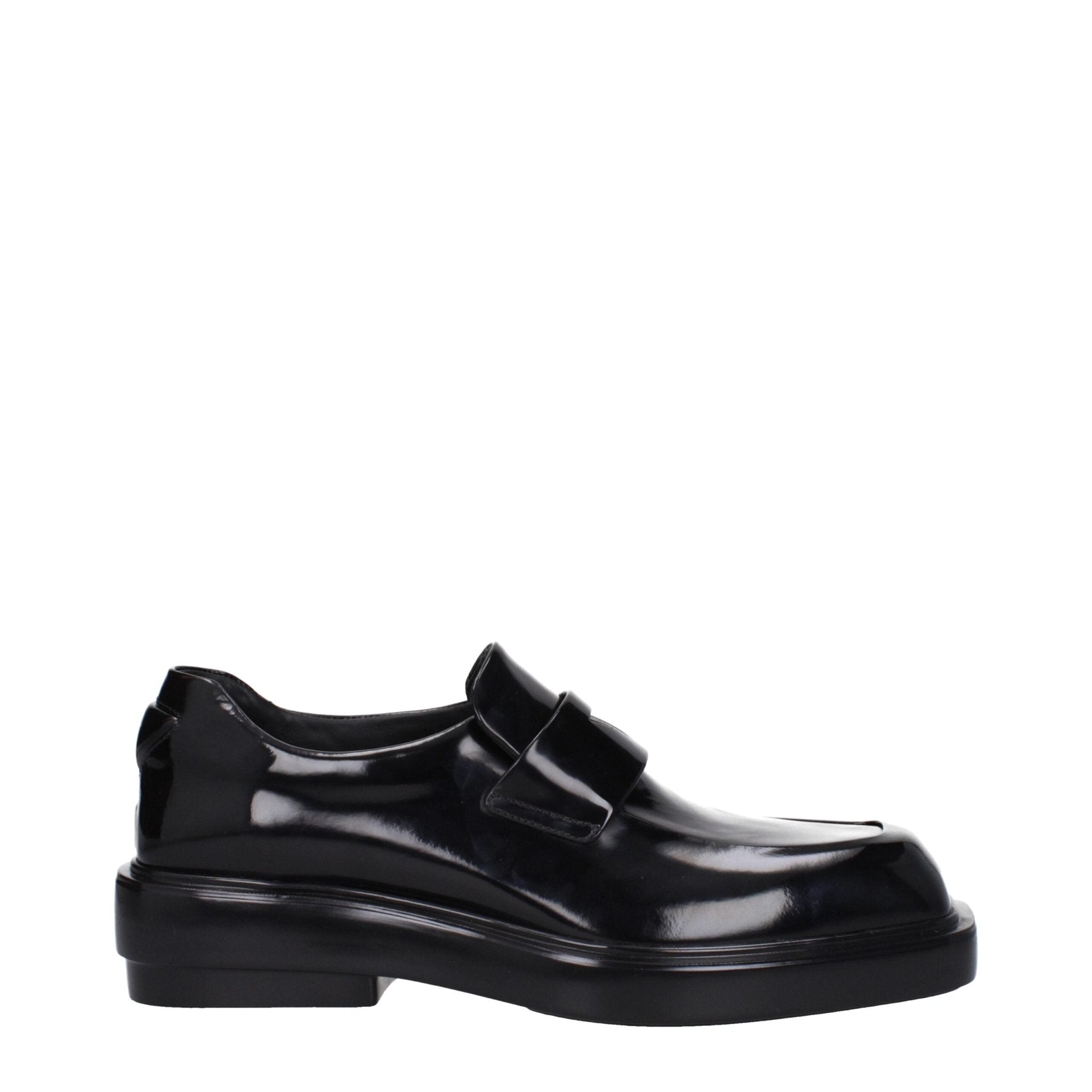 Black Leather Slip - On Loafers - TIZZIL