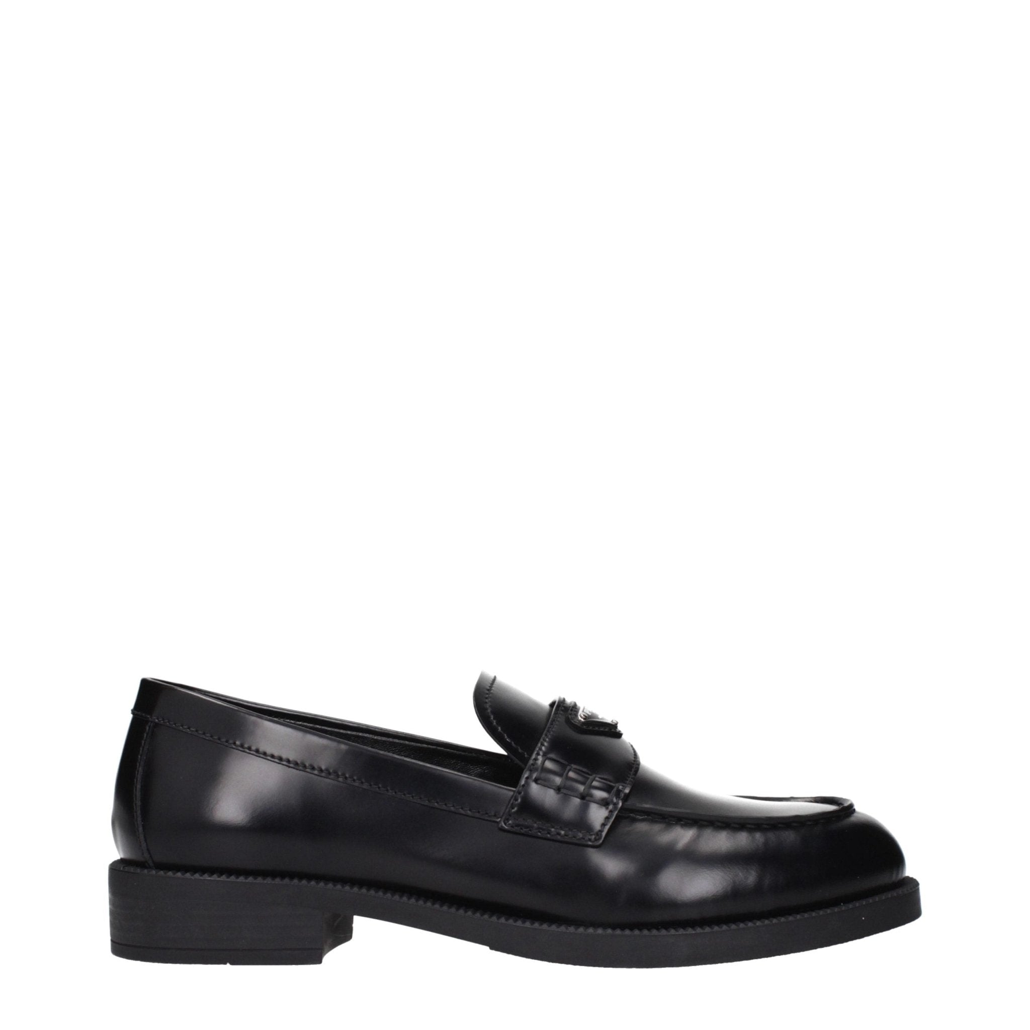 Black Leather Slip - On Loafers - TIZZIL