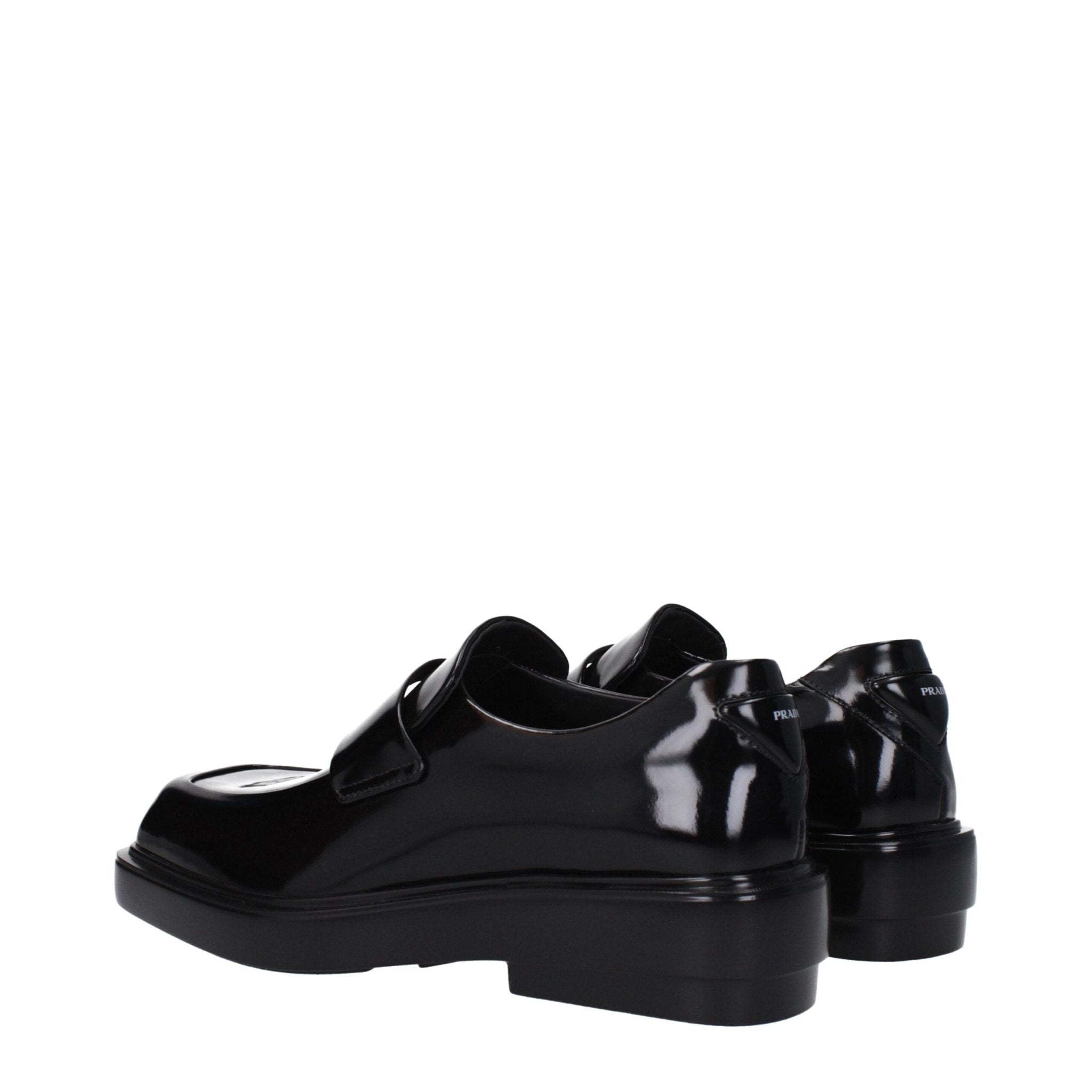 Black Leather Slip - On Loafers - TIZZIL