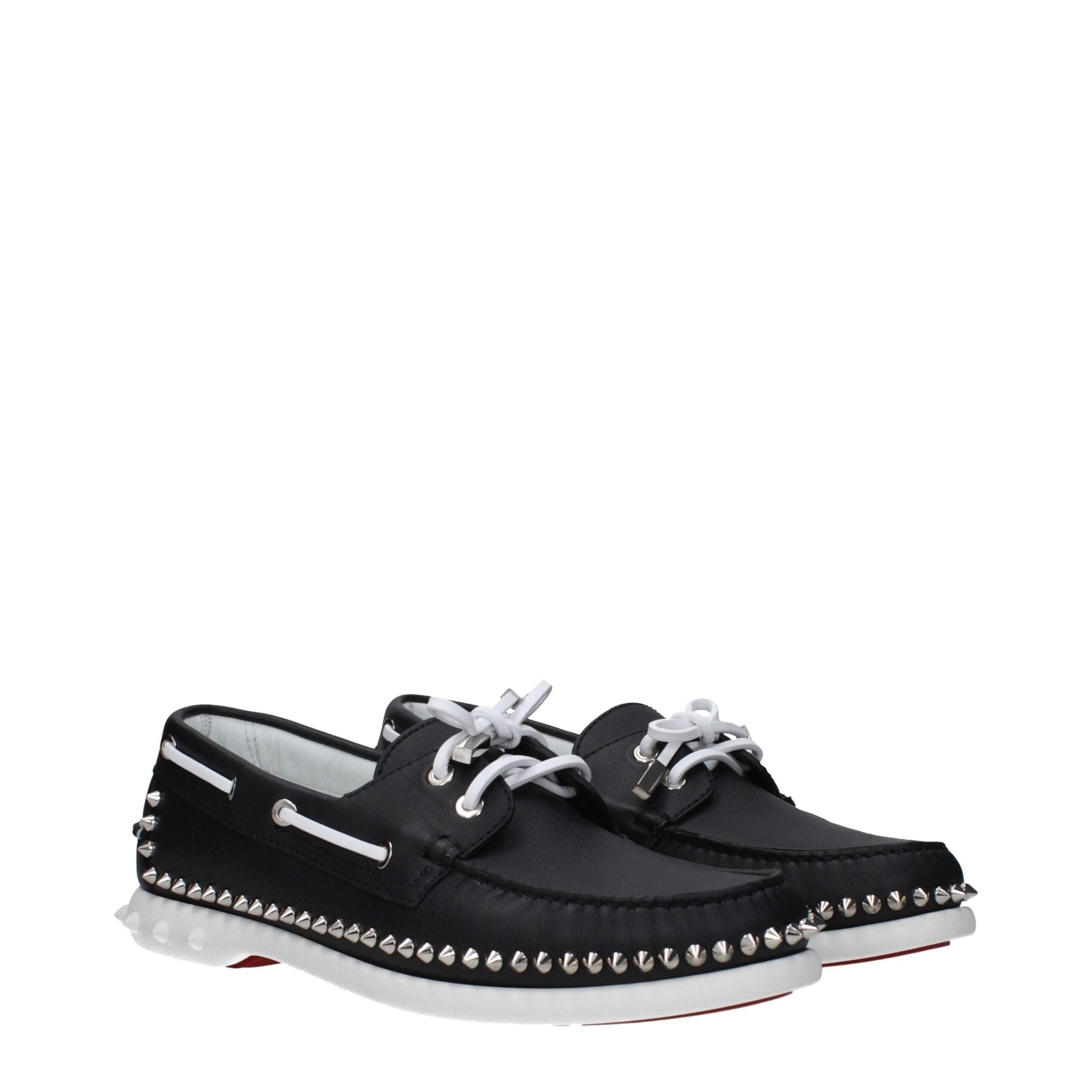 Black Leather Slip - On Loafers - TIZZIL