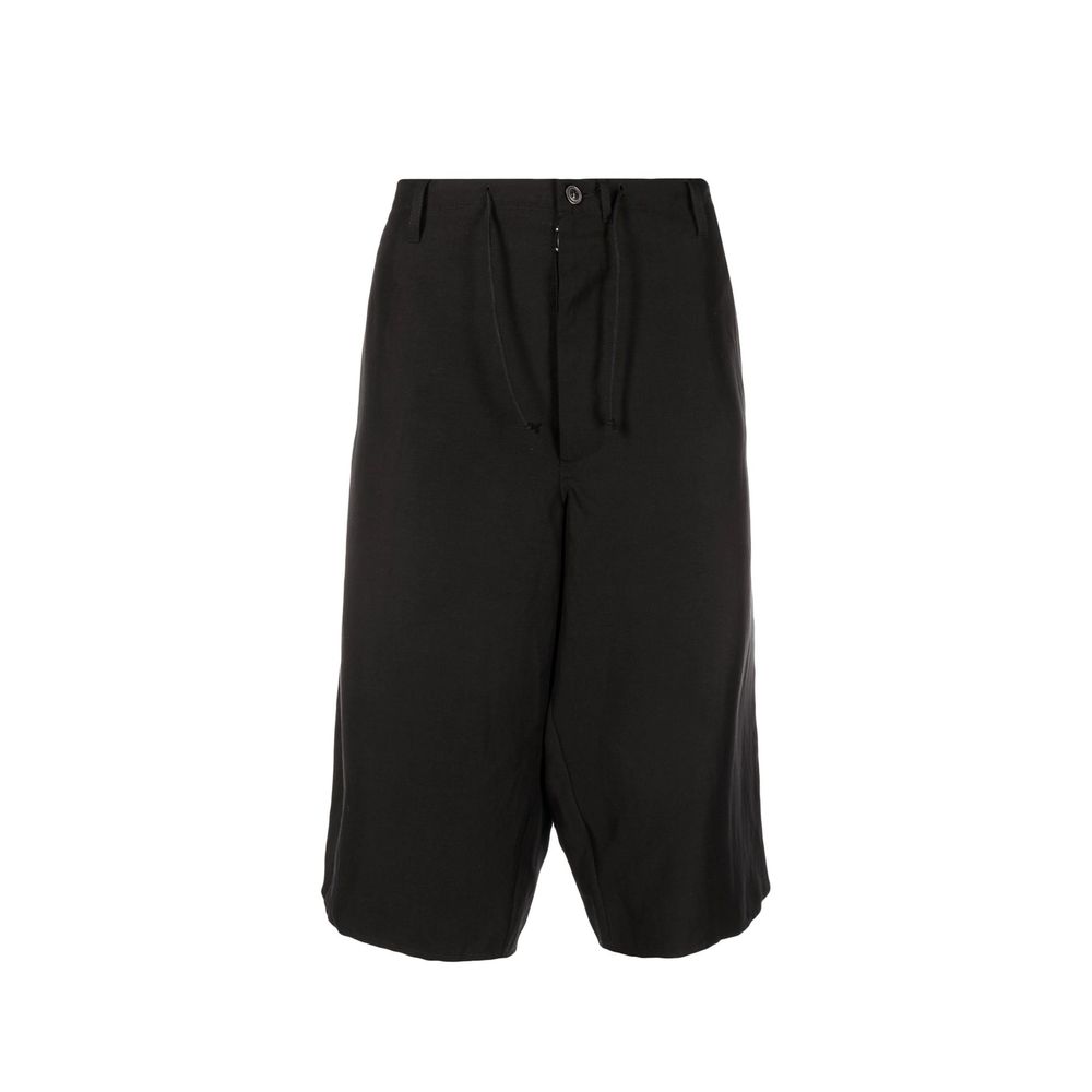Black Linen Bermuda Shorts - TIZZIL