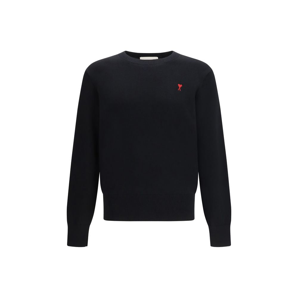Black Merino Wool Sweatshirt - TIZZIL