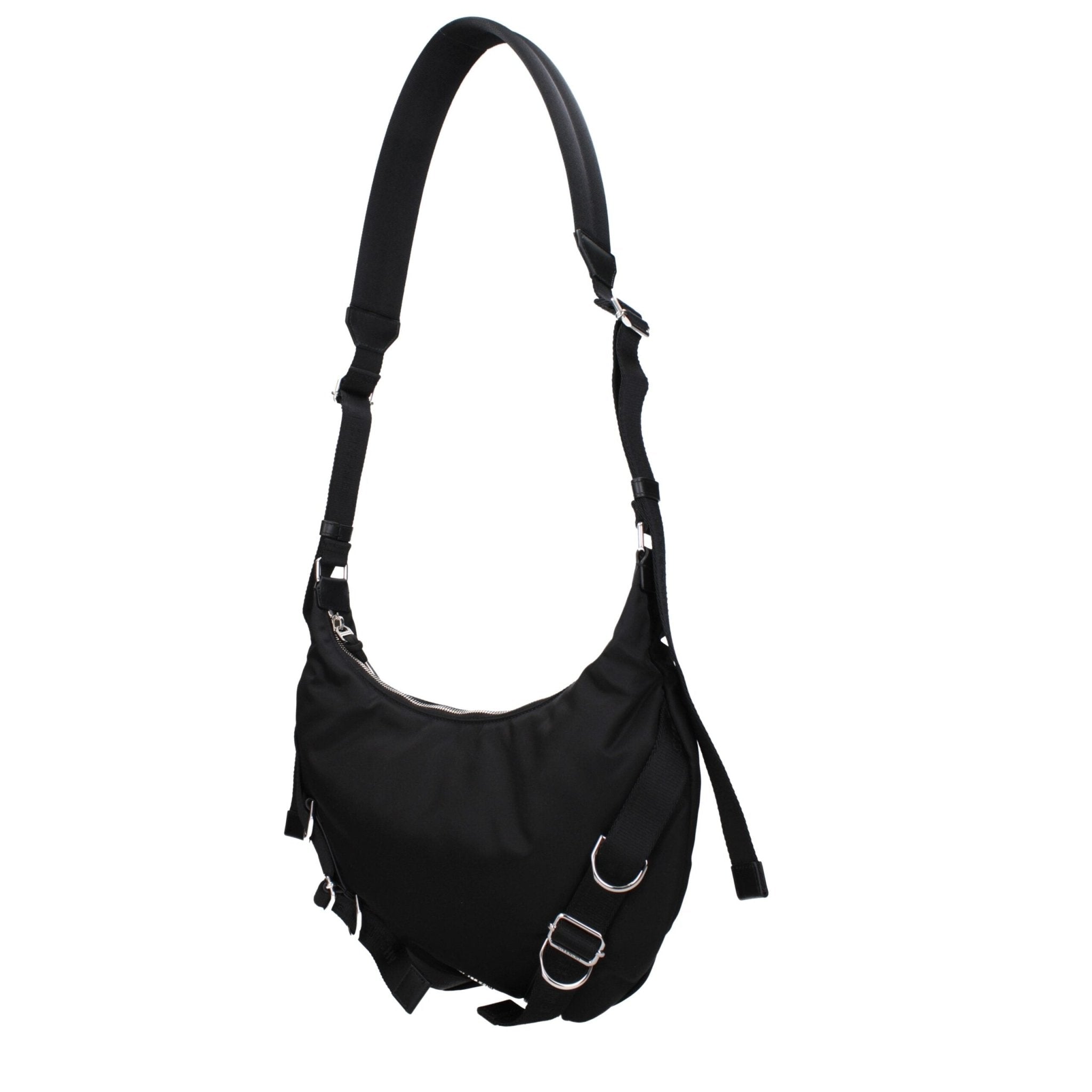 Black Nylon Crossbody Bag - TIZZIL