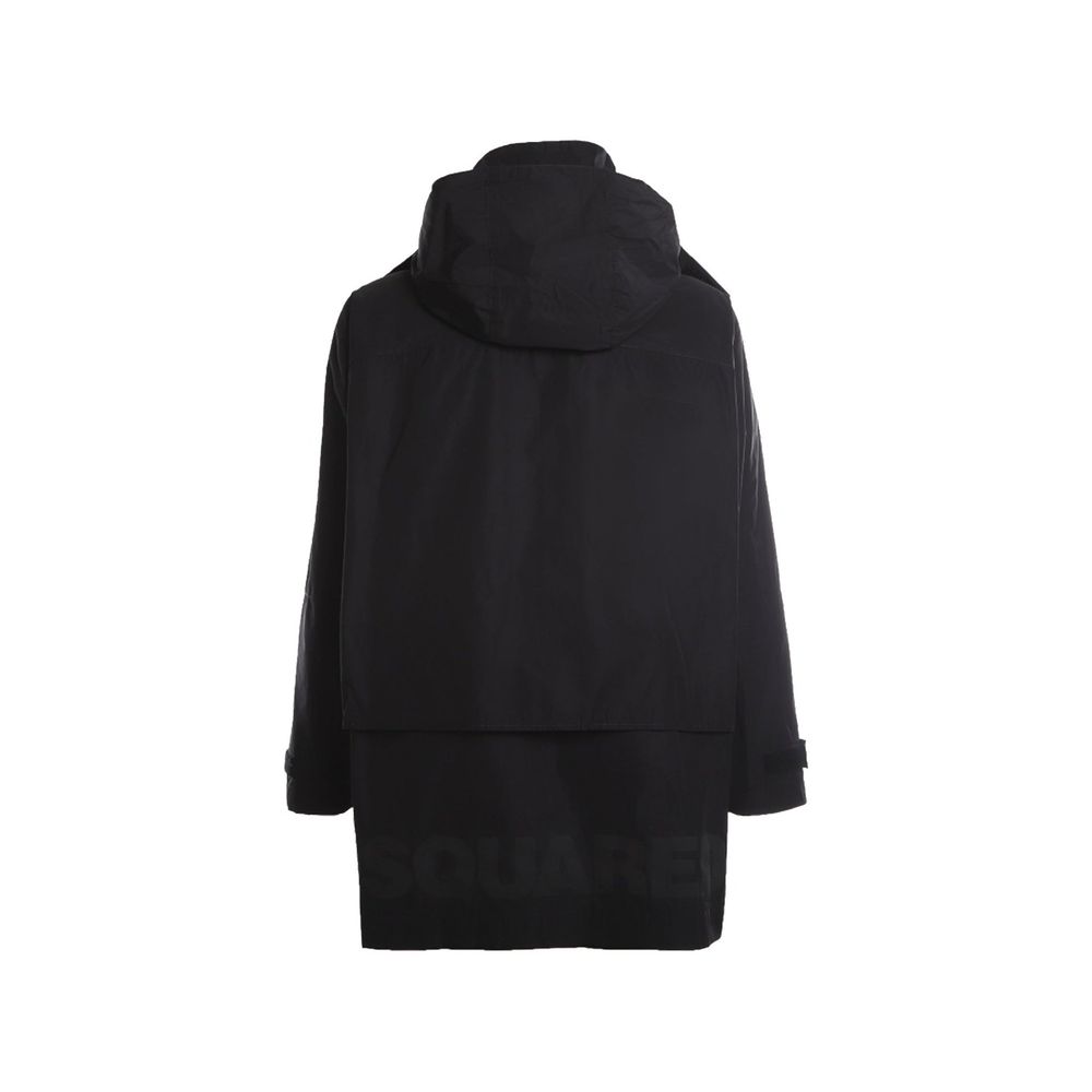 Black Nylon Shell Jacket - TIZZIL