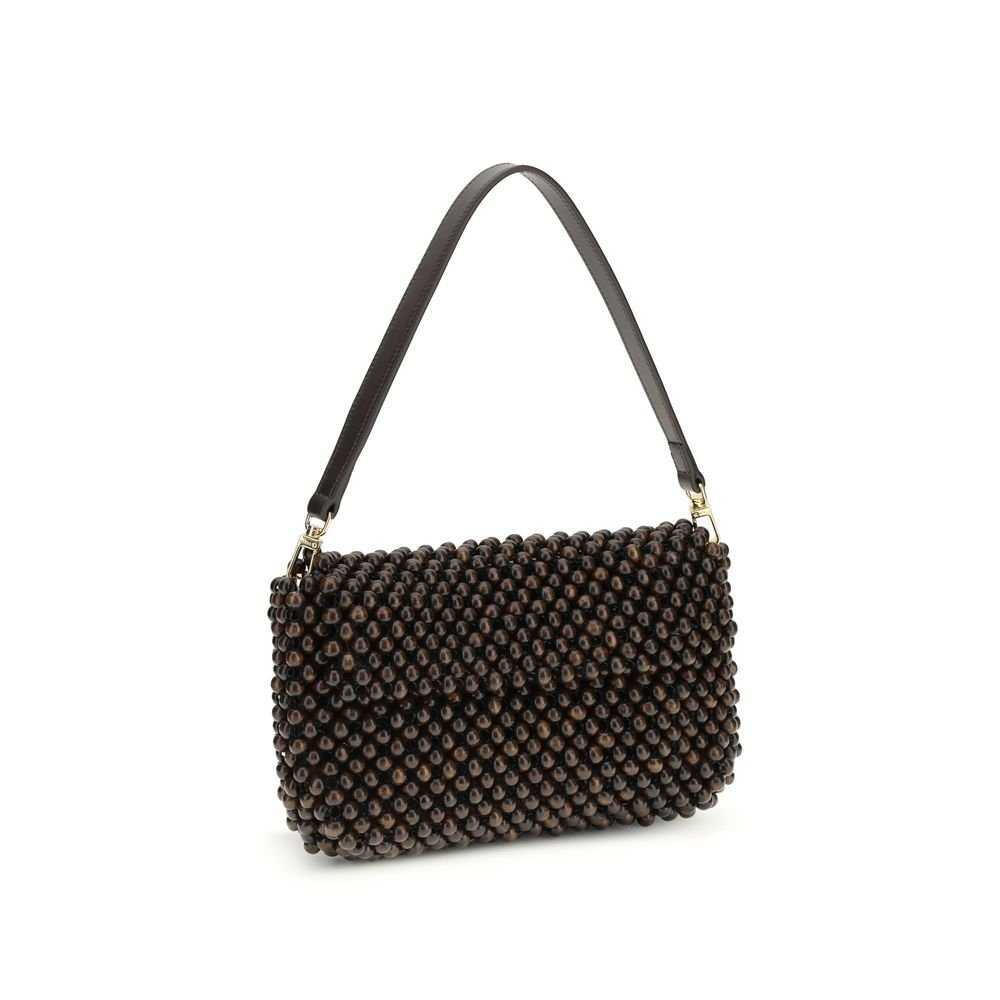 Black Other Fibres Shoulder Bag - TIZZIL
