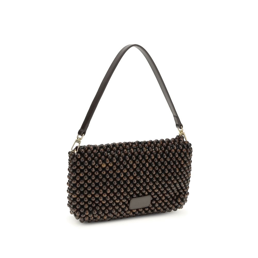 Black Other Fibres Shoulder Bag - TIZZIL