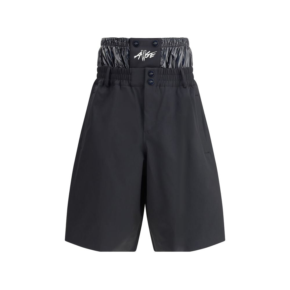 Black Polyamide Bermuda Shorts - TIZZIL