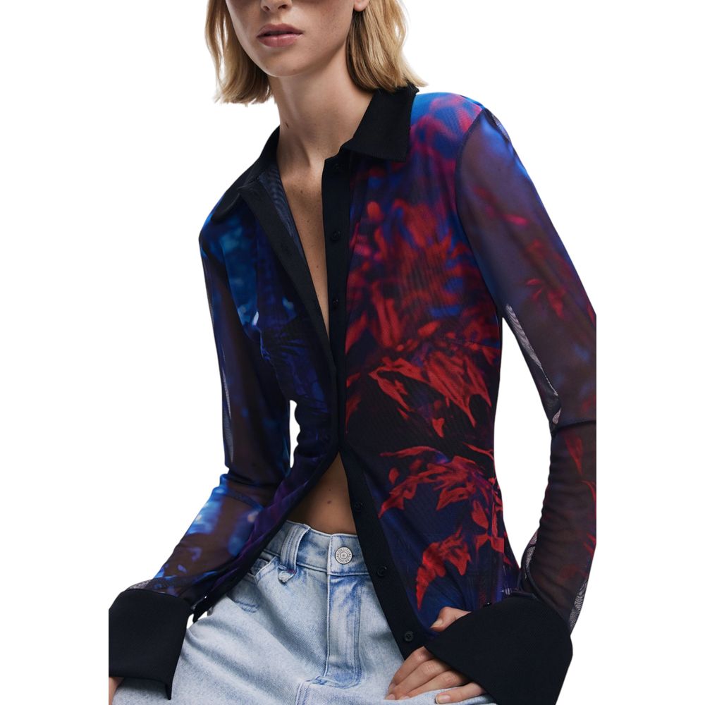 Black Polyamide Blouse - TIZZIL