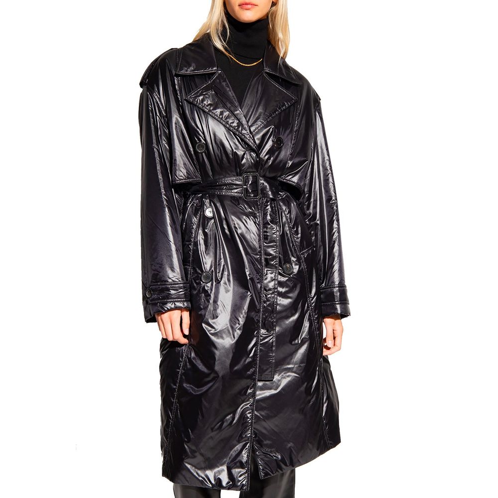 Black Polyamide Coat - TIZZIL