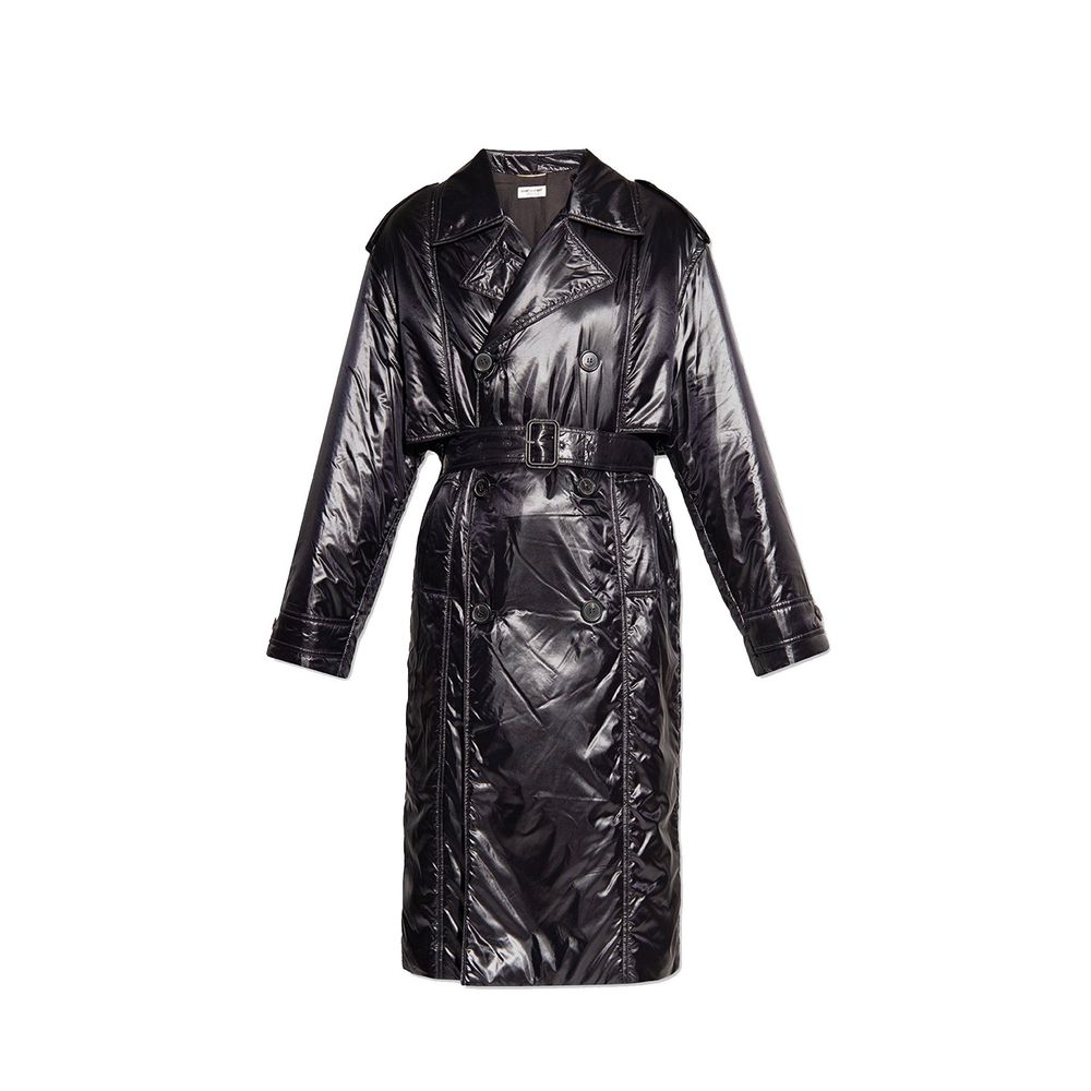 Black Polyamide Coat - TIZZIL