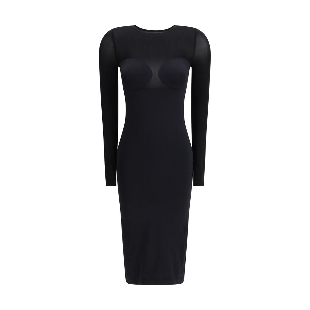 Black Polyamide Cocktail Dress - TIZZIL
