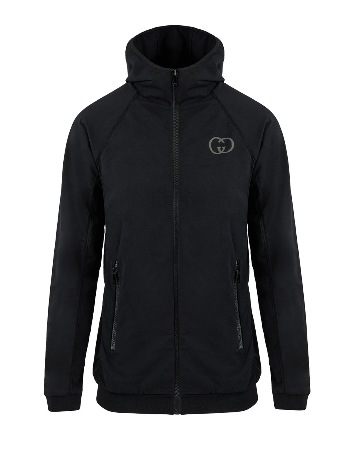 Black Polyamide Hoodie Sweatshirt - TIZZIL