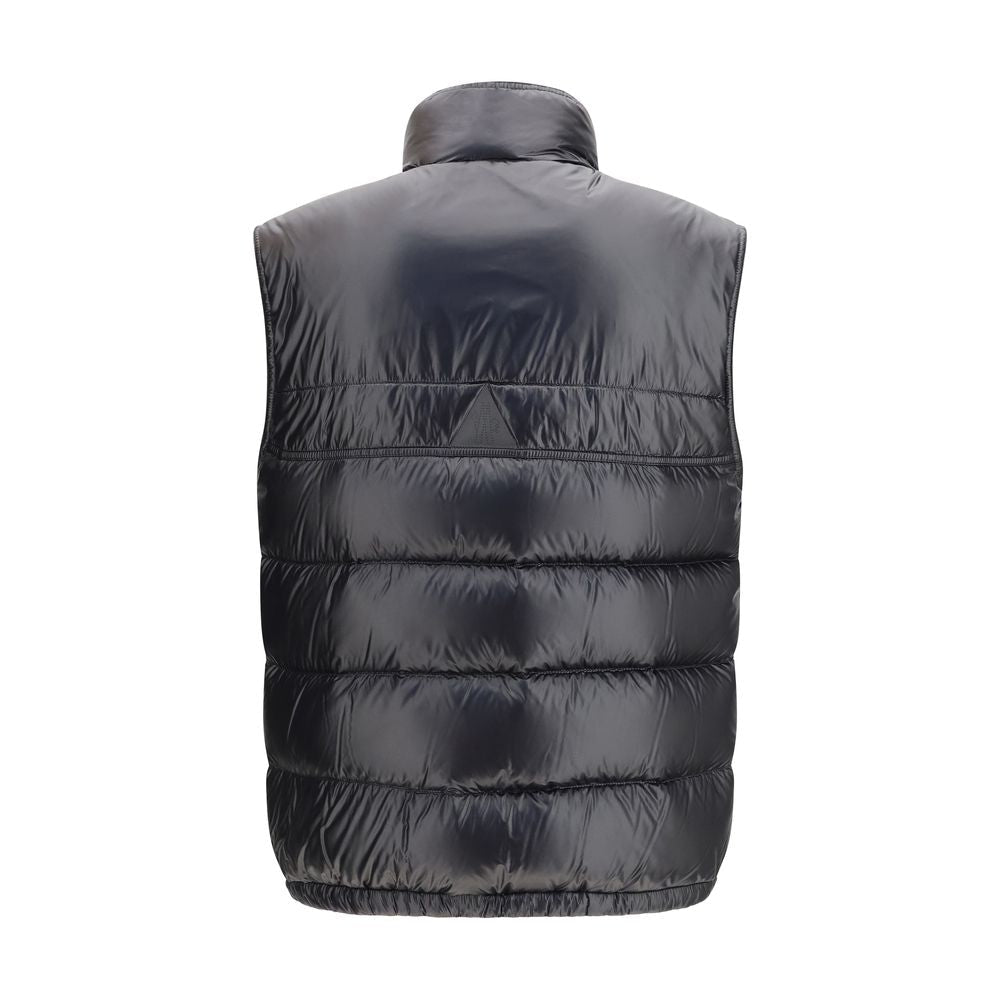 Black Polyamide Sleveless Jacket - TIZZIL