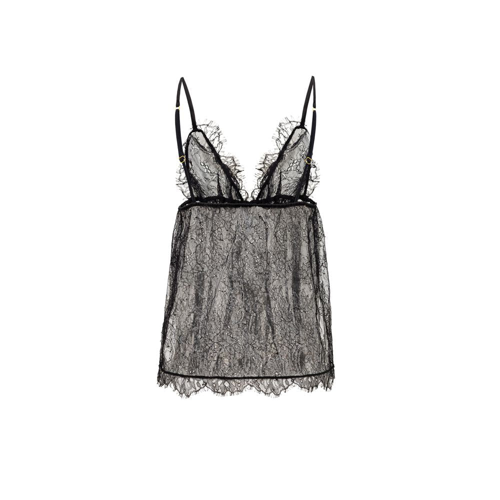 Black Polyamide Top - TIZZIL