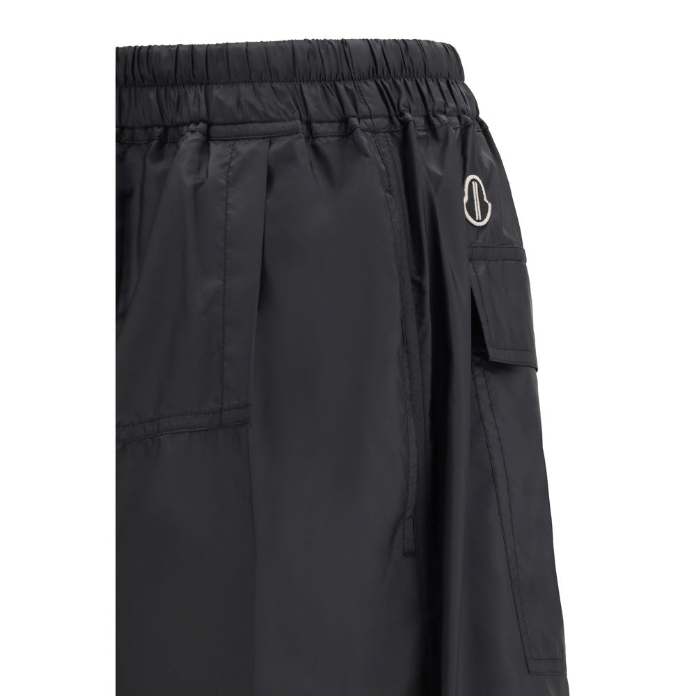 Black Polyester Bermuda Shorts - TIZZIL