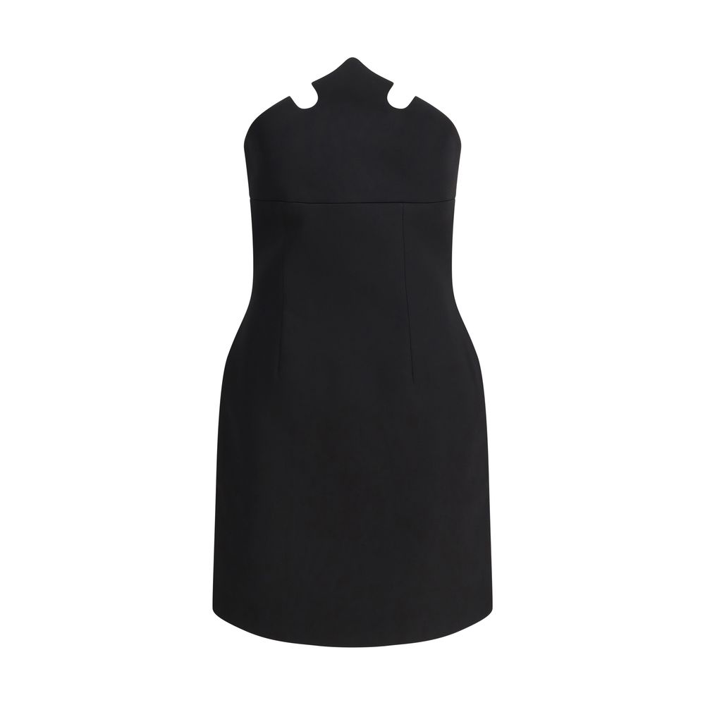 Black Polyester Casual Dress - TIZZIL