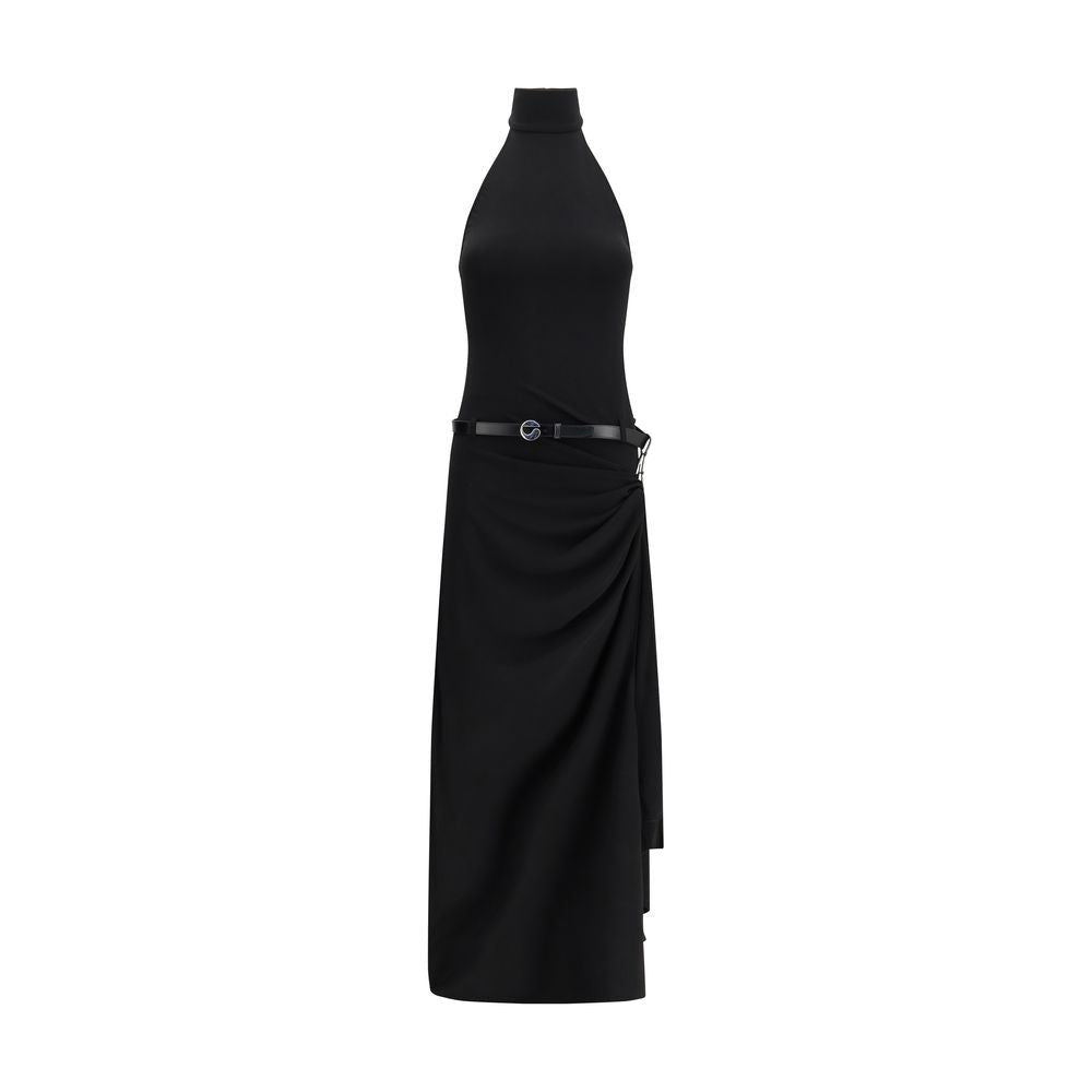 Black Polyester Casual Dress - TIZZIL