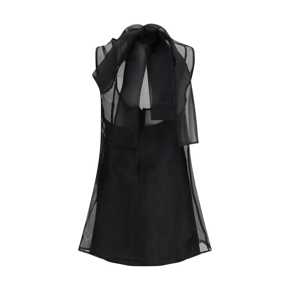 Black Polyester Casual Dress - TIZZIL