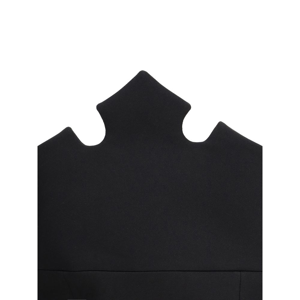 Black Polyester Casual Dress - TIZZIL