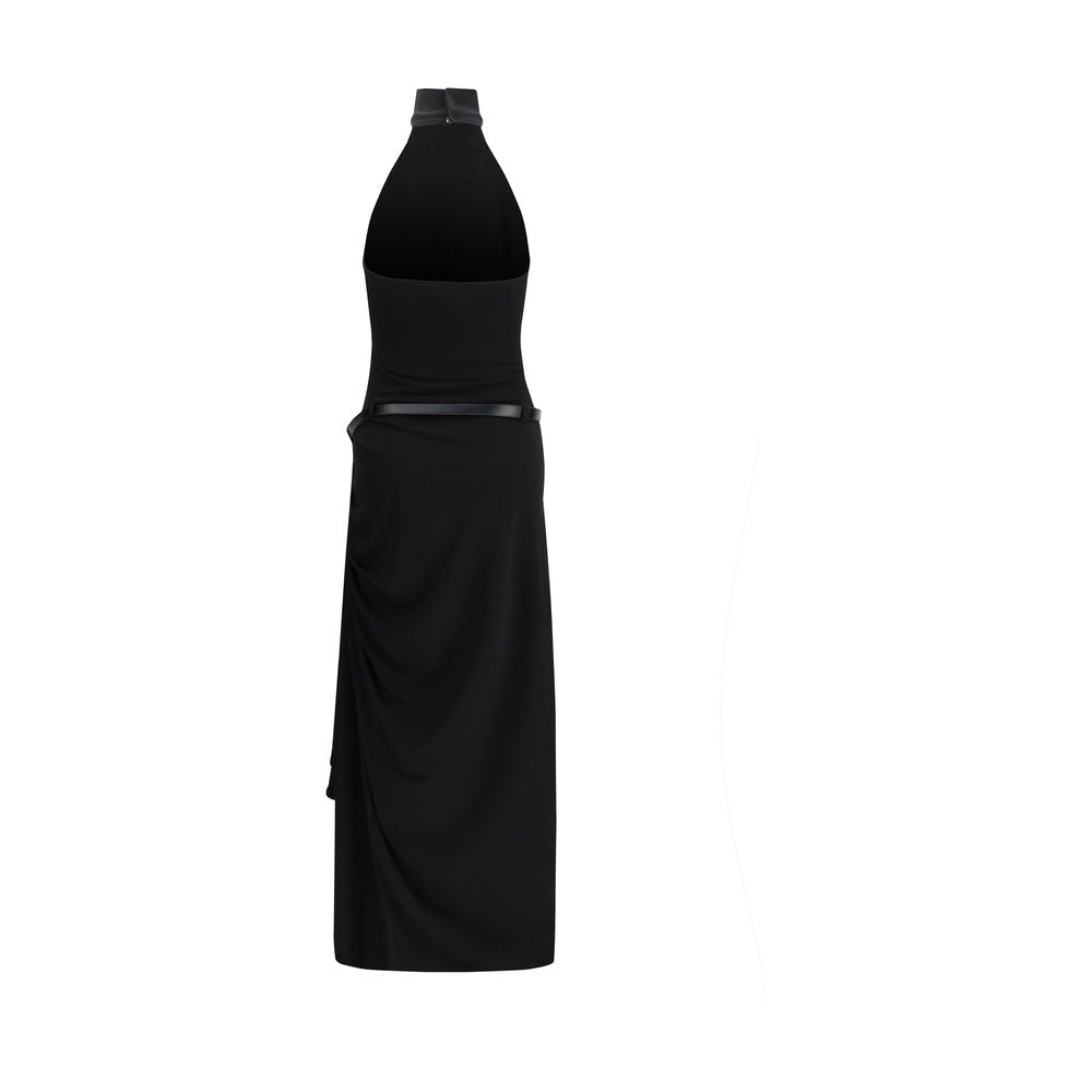 Black Polyester Casual Dress - TIZZIL
