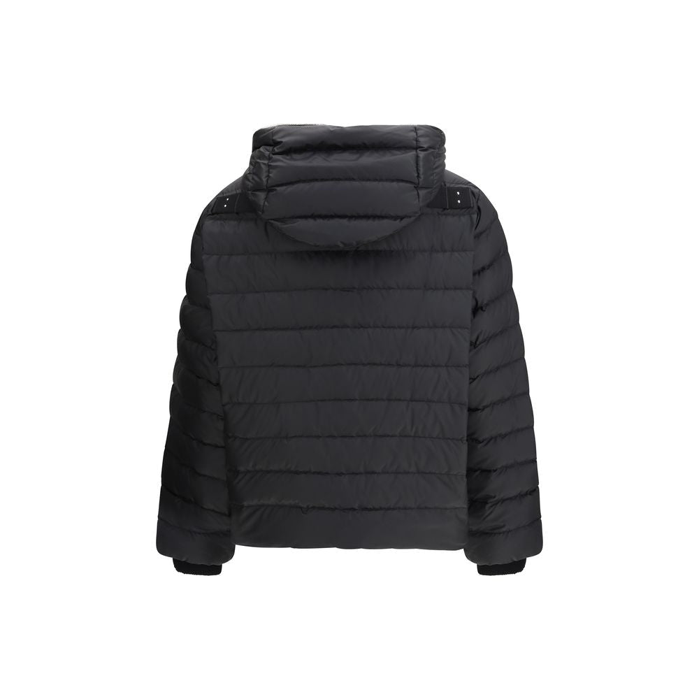 Black Polyester Coat - TIZZIL