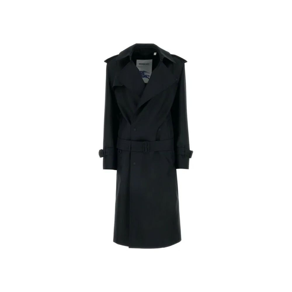 Black Polyester Coat - TIZZIL