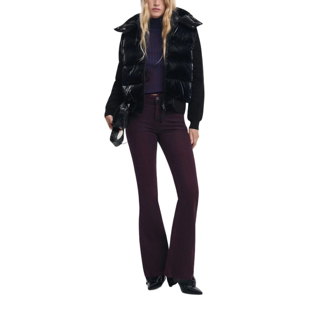 Black Polyester Full - Length Jacket - TIZZIL