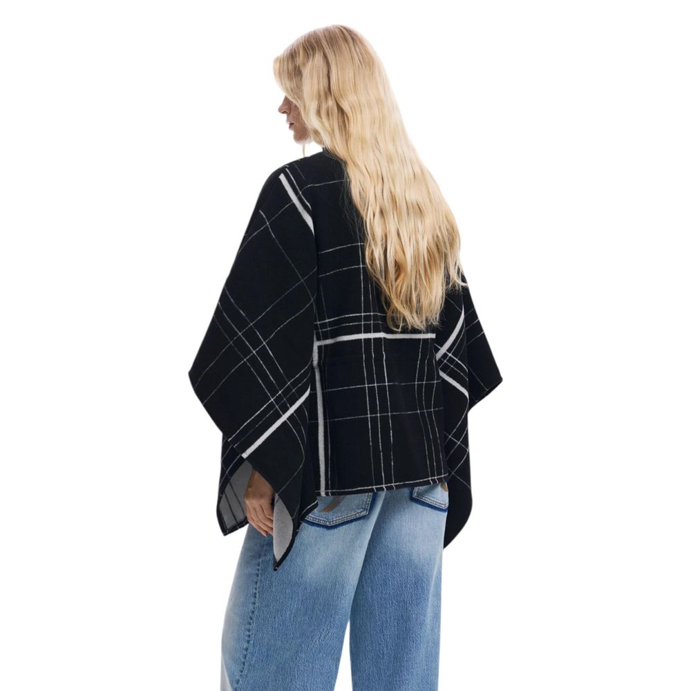 Black Polyester Jackets And Coat - TIZZIL