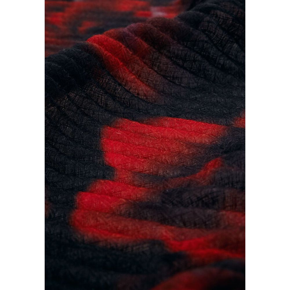 Black Polyester Scarf - TIZZIL