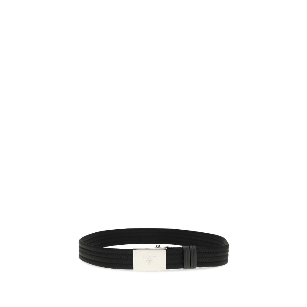 Black Polyester Thin Belt - TIZZIL
