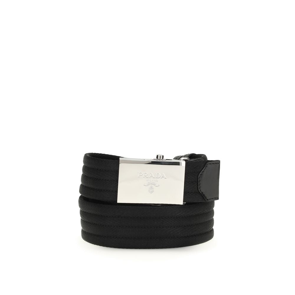 Black Polyester Thin Belt - TIZZIL