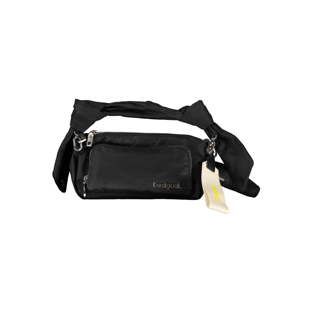 Black Polyester Women Handbag - TIZZIL
