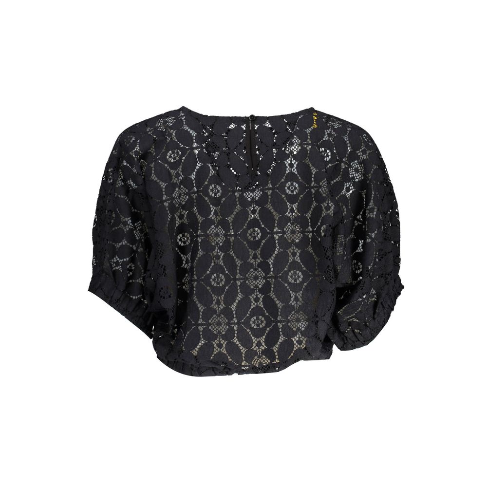 Black Polyester Women's Blouse - TIZZIL