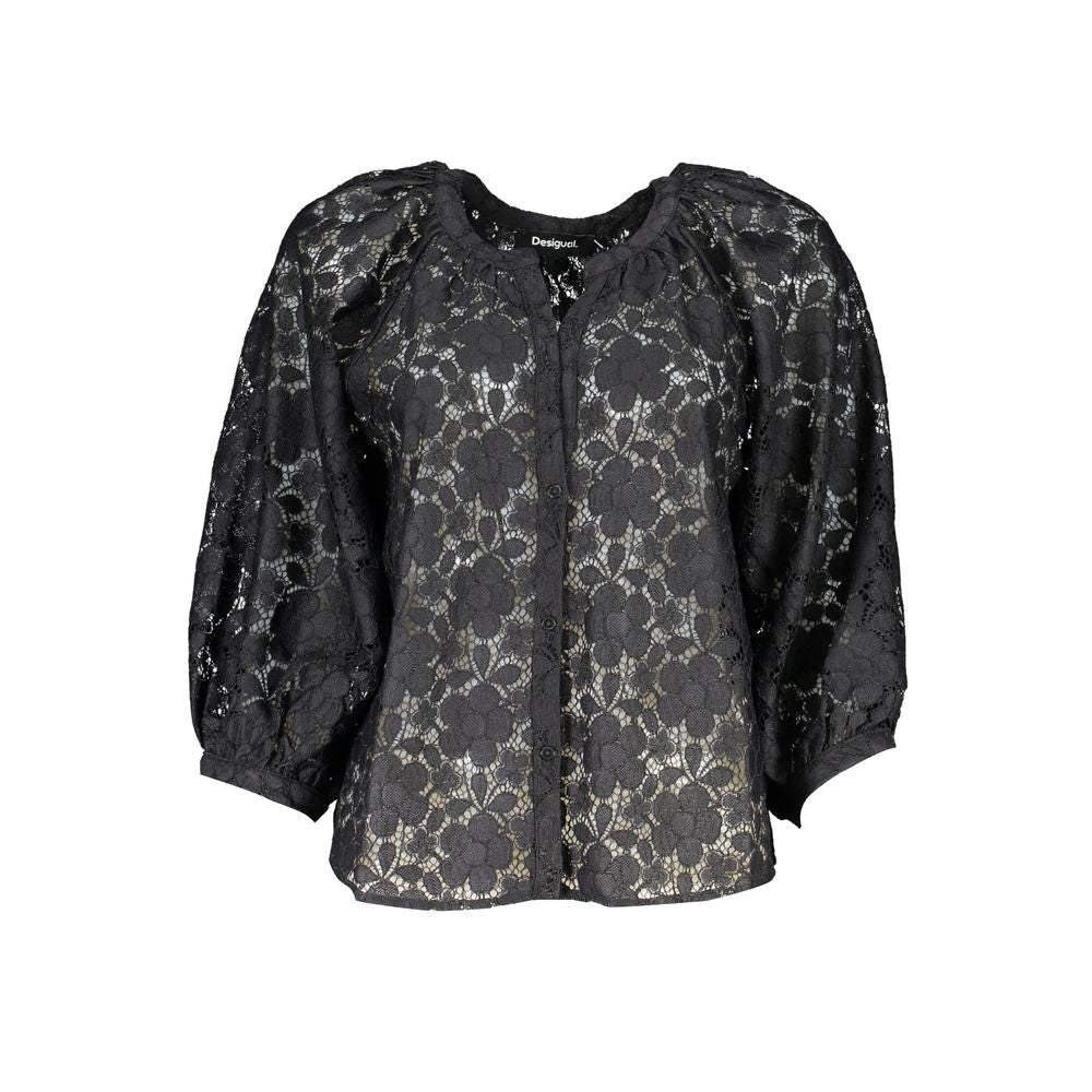 Black Polyester Women's Shirt - TIZZIL