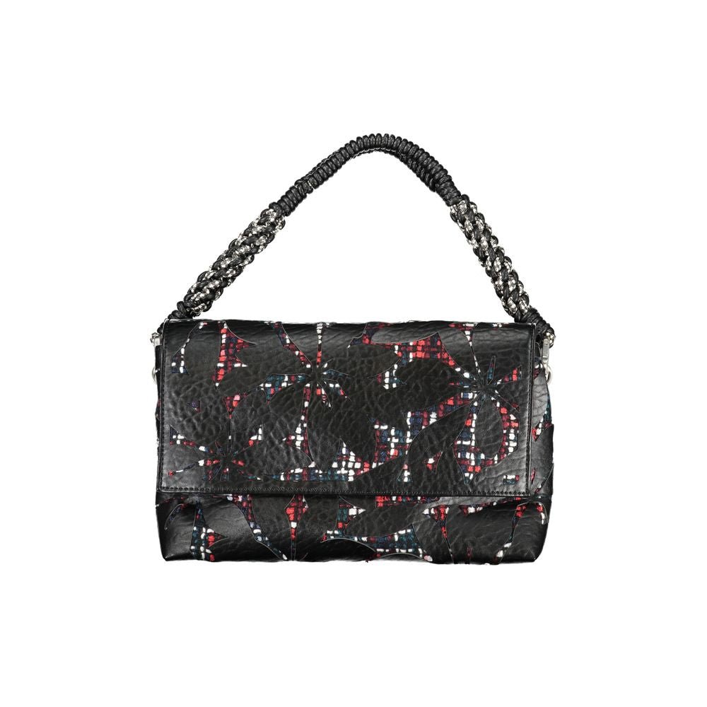 Black Polyurethane Women Handbag - TIZZIL