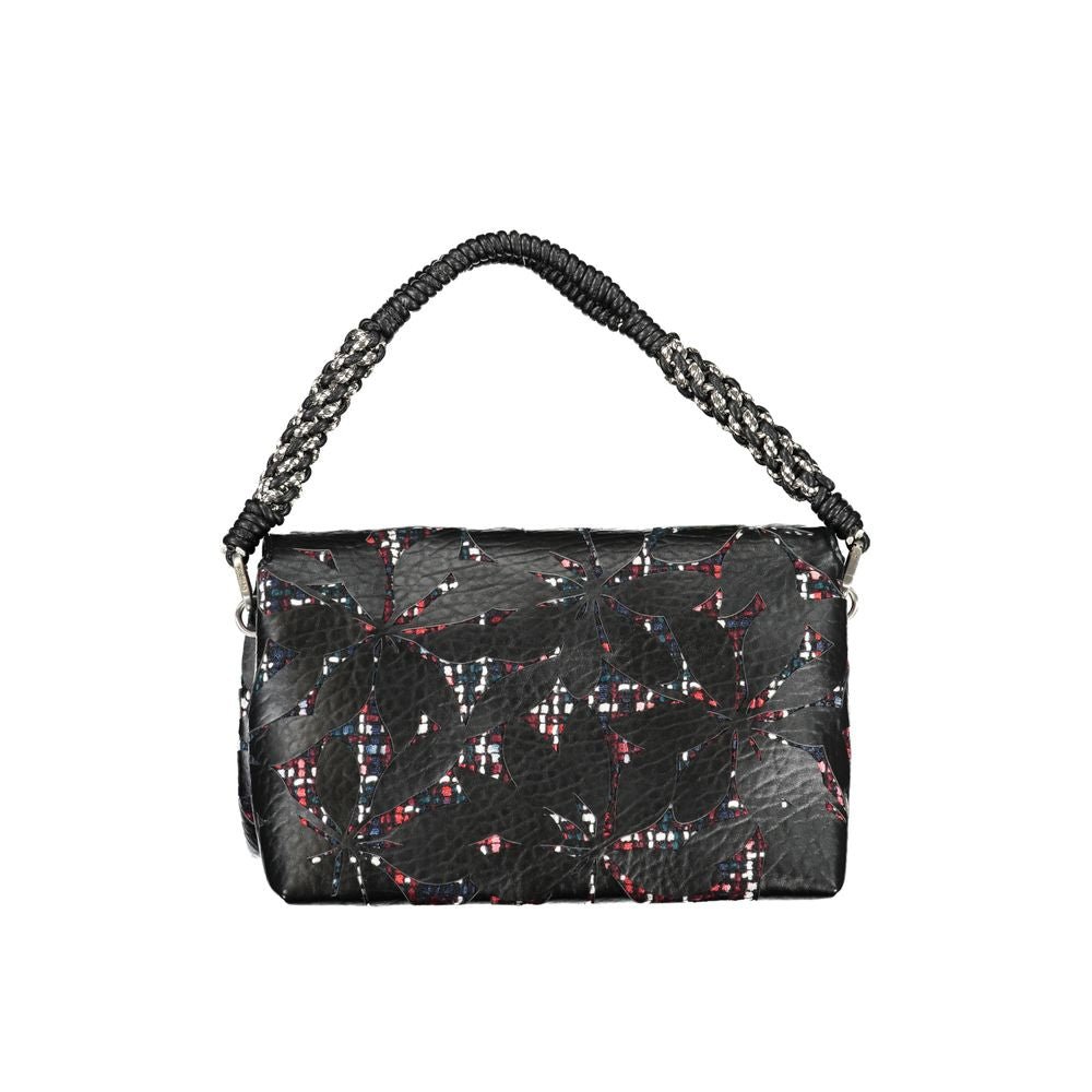 Black Polyurethane Women Handbag - TIZZIL