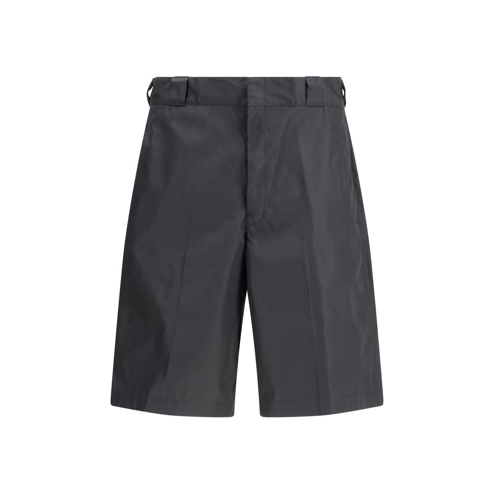 Black Recycled Polyamide Bermuda Shorts - TIZZIL