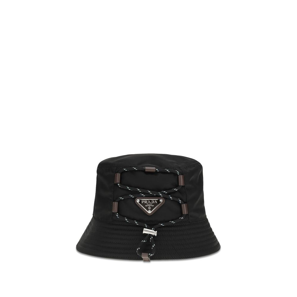 Black Recycled Polyamide Bucket Hat - TIZZIL