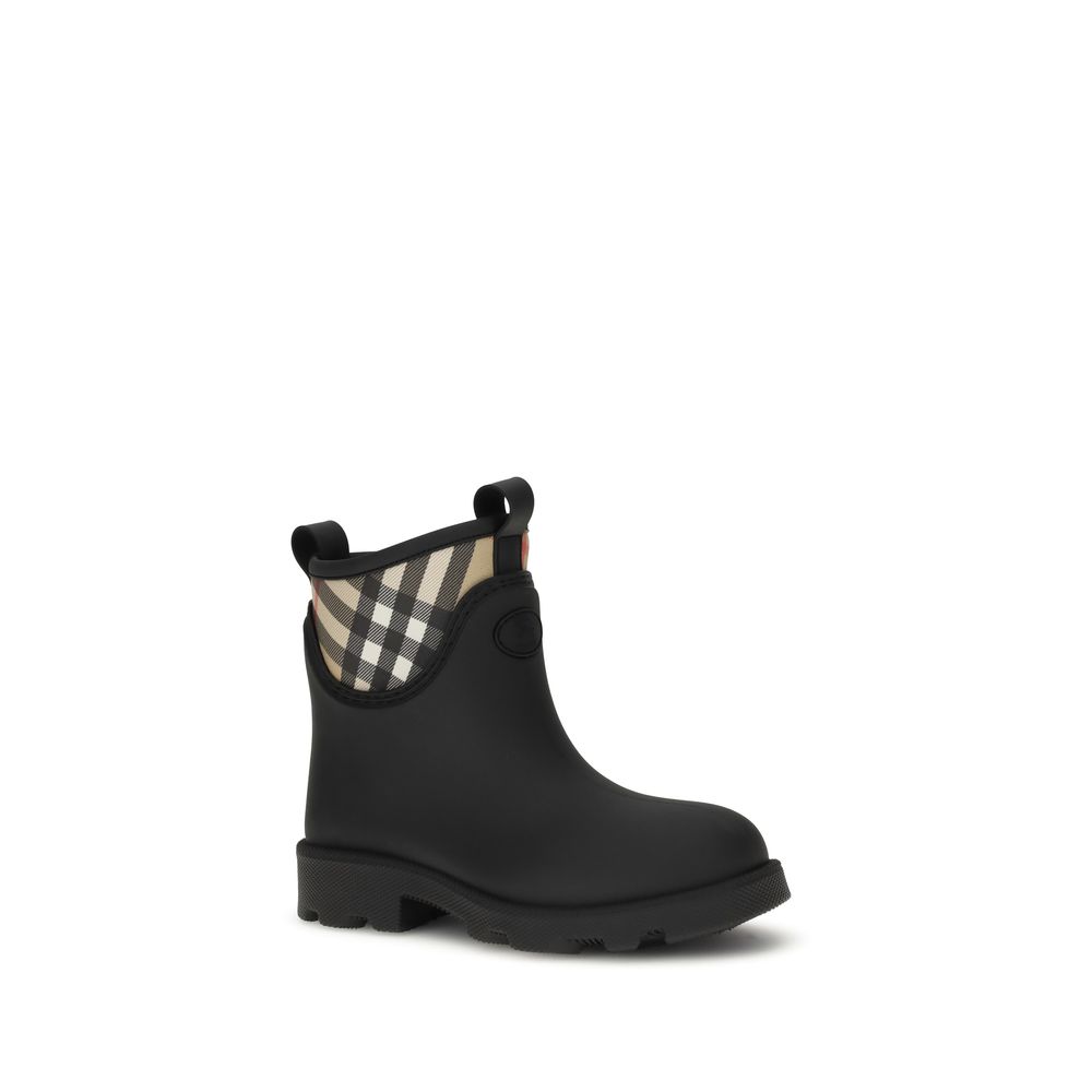 Black Rubber Ankle Boots - TIZZIL