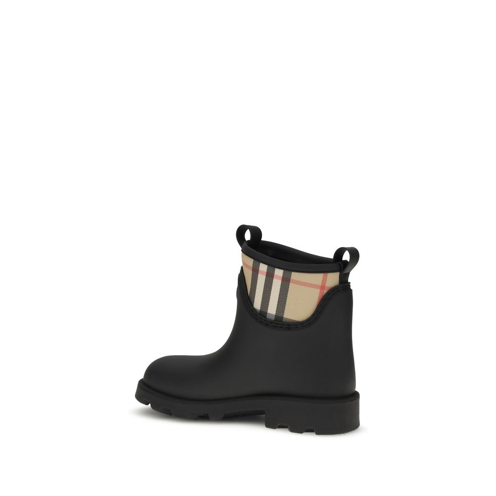 Black Rubber Ankle Boots - TIZZIL