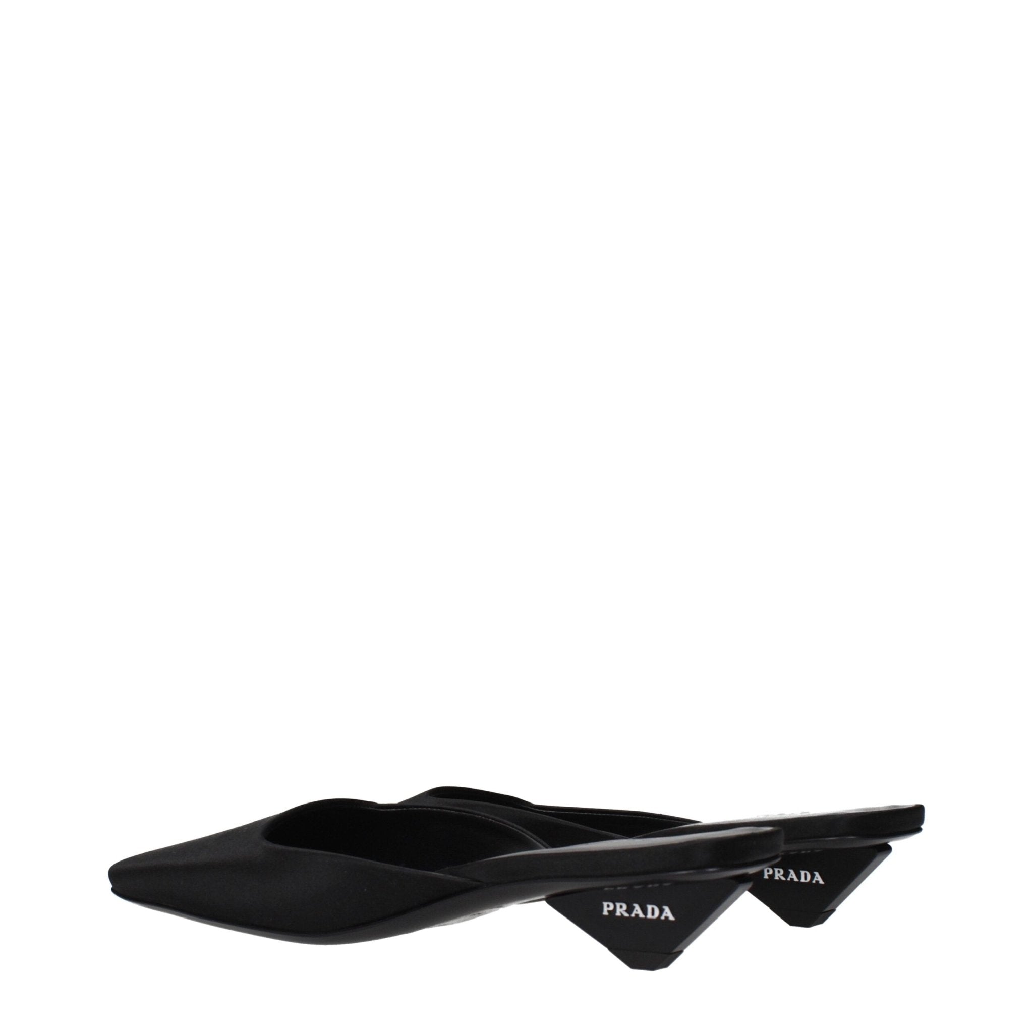 Black Satin Flat Sandals - TIZZIL