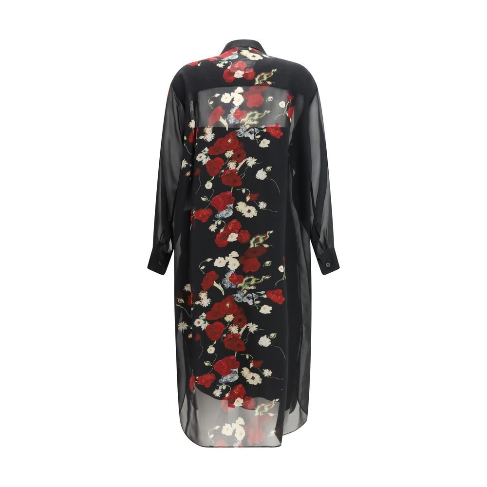 Black Silk Casual Dress - TIZZIL